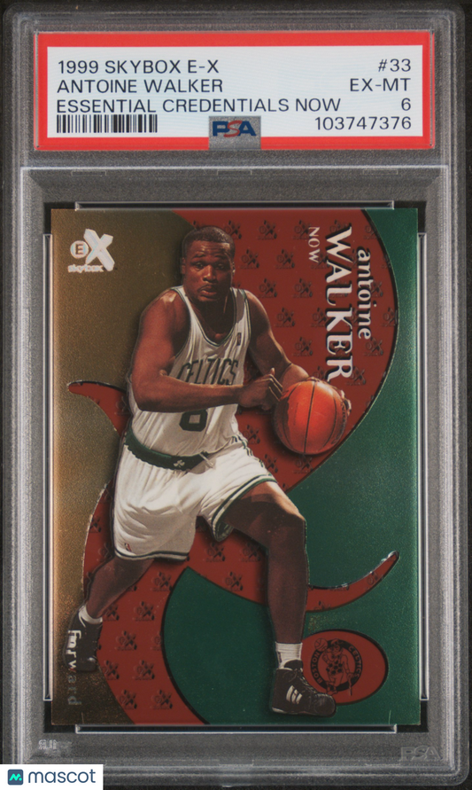 1999 Skybox E-X Essential Credentials Now #33 Antoine Walker Celtics /33 PSA 6