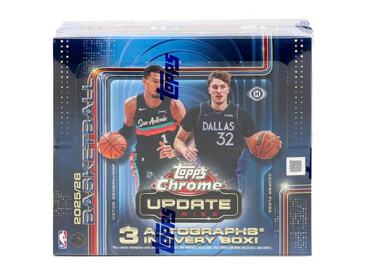 2025/26 Topps Chrome Update Series Basketball Hobby Sealed Jumbo Box
