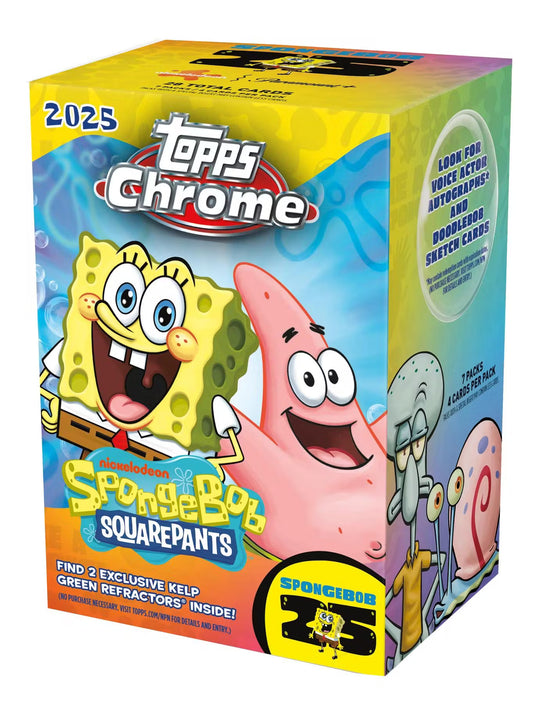 2025 Topps Chrome SpongeBob 25th Anniversary 7-Pack Blaster Box