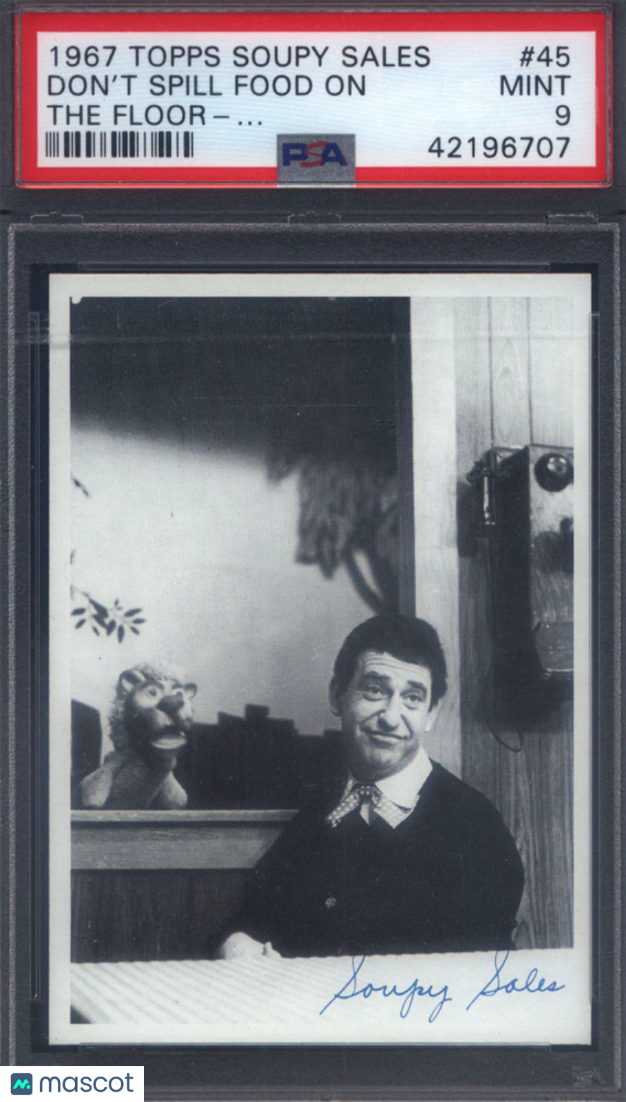1967 Topps Soupy Sales #45 Don't Spill Food On PSA 9