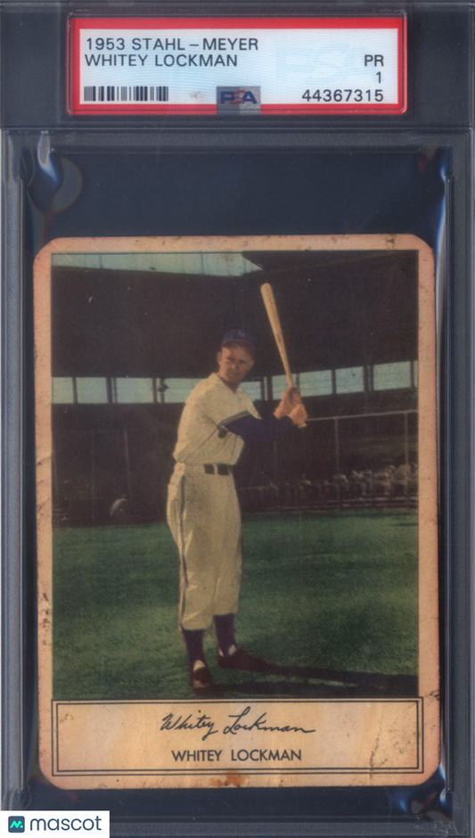 1953 Stahl-Meyer Franks Whitey Lockman PSA 1