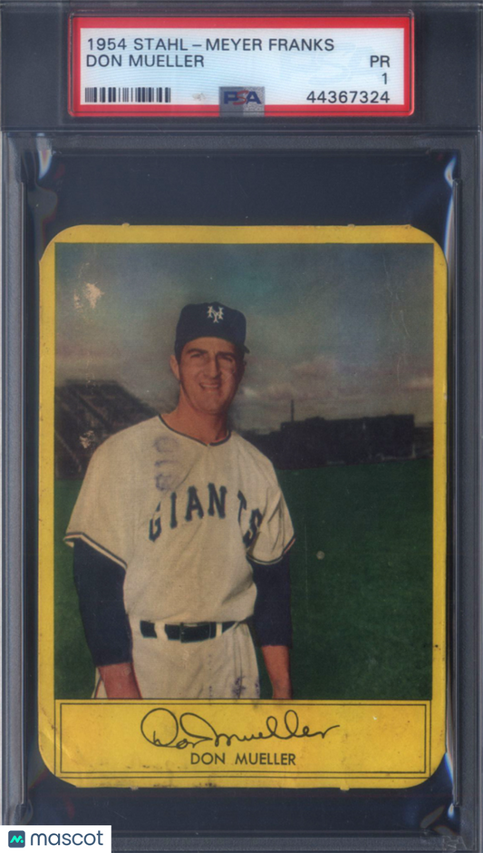 1954 Stahl-Meyer Franks Don Mueller Giants PSA 1