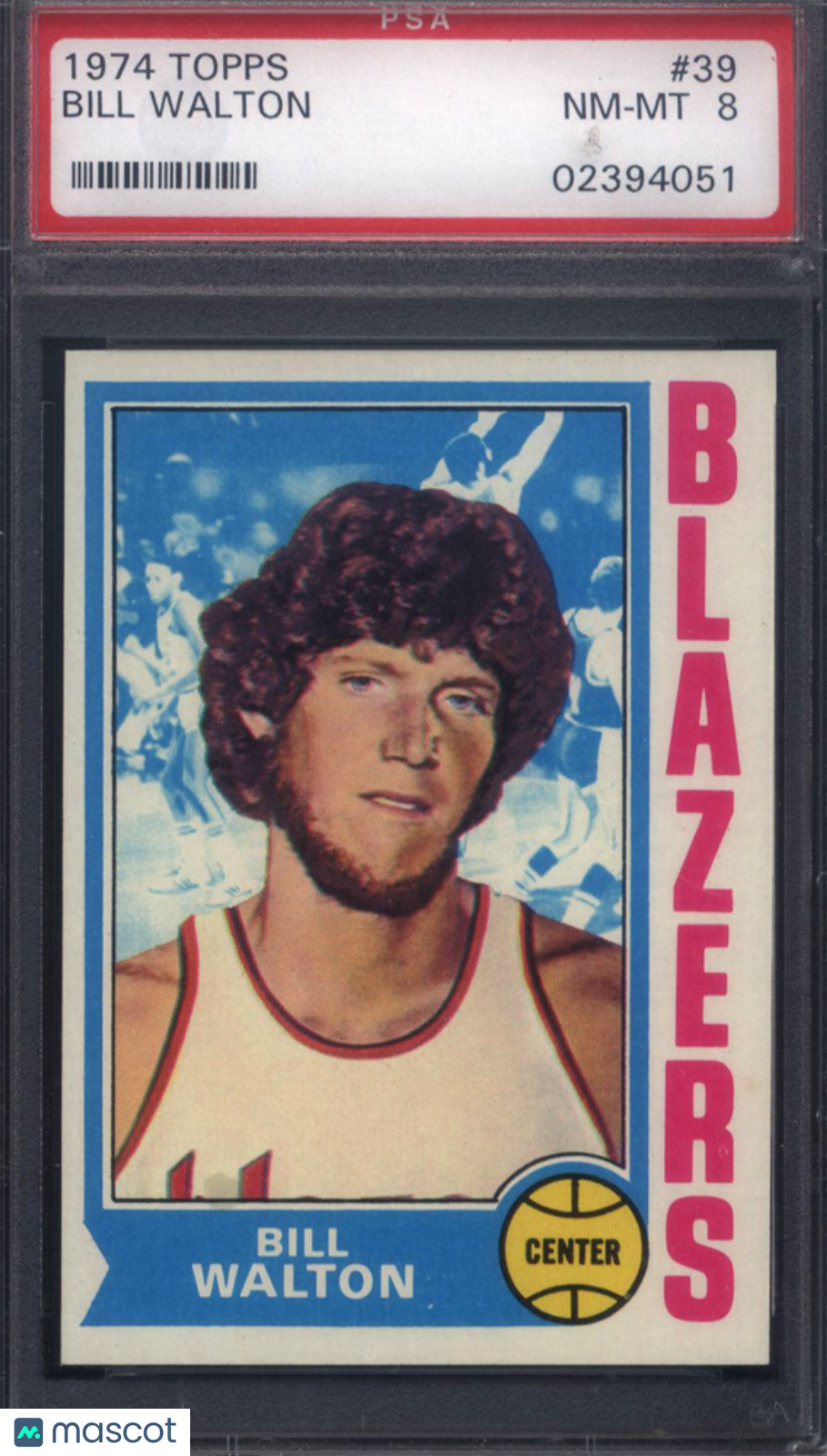 1974 Topps #39 Bill Walton Rookie HOF Blazers PSA 8