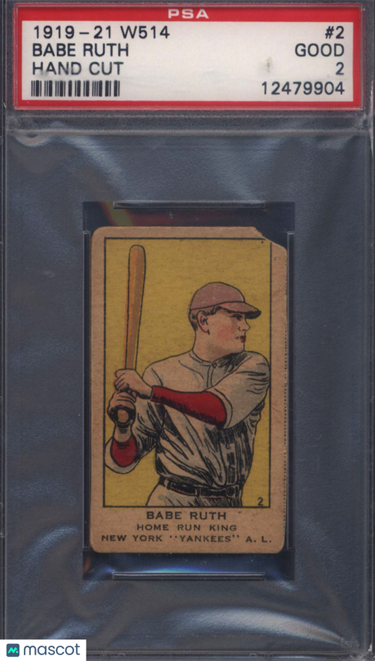 1919 W514 #2 Babe Ruth Yankees PSA 2