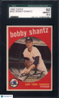 1959 Topps #222 Bobby Shantz Yankees SGC 8.5 pop 1 (None Higher)